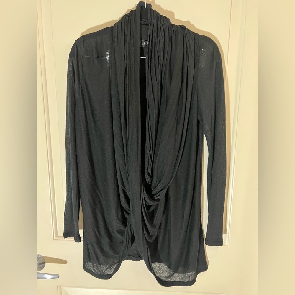 Alice + Olivia Drape Wrap Around Cardigan